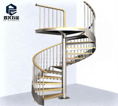 China Residential Modular Steel Spiral Staircase Price for sale