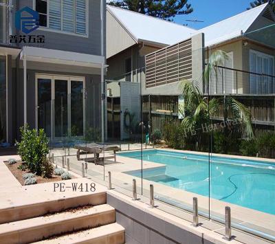 China Modern Polished Stainless Steel Glass Swimming Pool Fence for sale