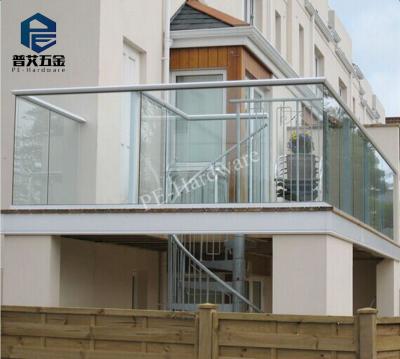 China Modern custom aluminum low channel glass balustrade for balcony for sale