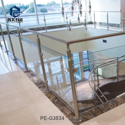 China Modern Indoor Porch Staircase Glass Railing for sale