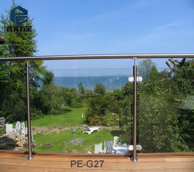 China Modern Glass Terrace Stainless Steel Railing Design for sale