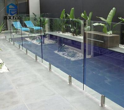 China Modern Invisible Stainless Steel Swimming Pool Glass Fencing Design for sale