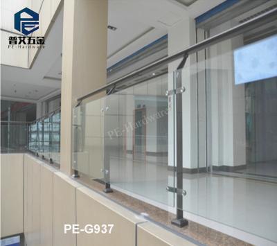 China Modern square design glass fence railings and tube SS 304 and 316 stainless steel handrails for stairs/balcony for sale