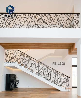 China Modern Laser Cut Stair Stainless Steel Balustrade Balcony Welding Fancy Art Indoor And Outdoor Railings for sale