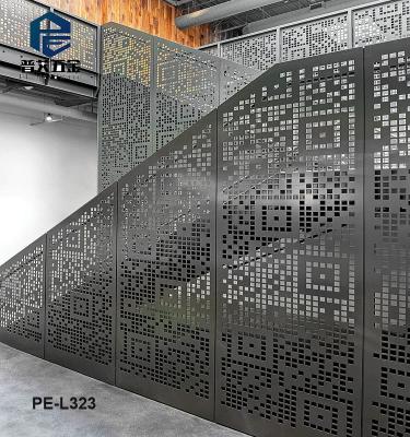 China Custom graphic stair pattern design stainless steel proch grill guarden metal fence balcony railing stair railing deck railing for sale