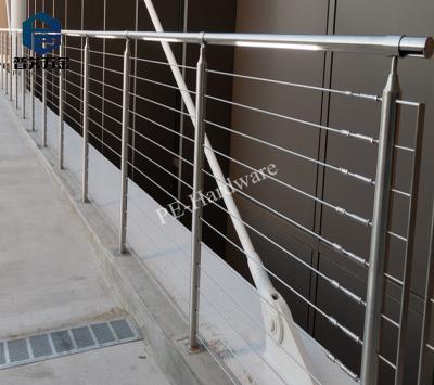 China Staircase And Platform USA Standard Stainless Steel Tension Cable Railing for sale