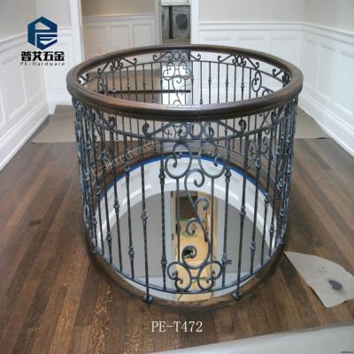 China Modern hot sale cheap indoor stair railing attic wrought iron handrail railing for sale