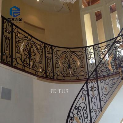 China Modern Ornamental Wrought Iron Balcony Railing Design for sale