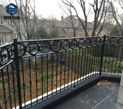 China Deck Balcony Staircase And Railing Wrought Iron Deck Railing Stair Railing System for sale