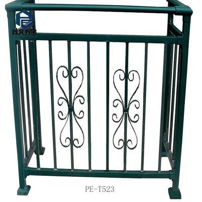 China Contemporary Powder Coated Wrought Iron Used Fencing Iron Balustrade Metal Railings for sale