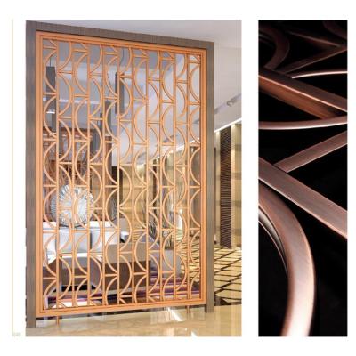 China Modern PVD Plating Stainless Steel Screen / Room Partition for sale