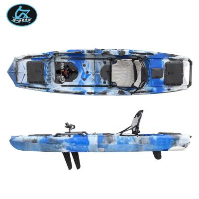 China Newly Developed U-Boat Canoe 9.5ft Solo Two Piece Plastic Canoe Kayak Rowing Boat UV Resistant For Sale for sale