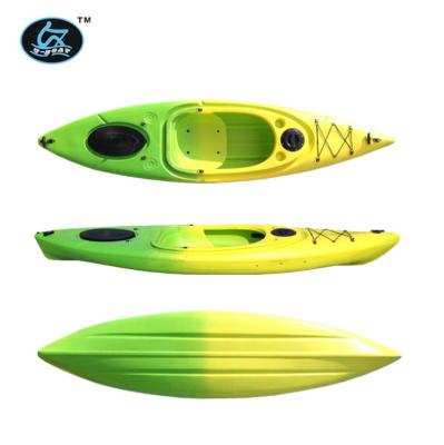 China 2020 HDPE U-Boat Single Adult Sit In Canoe Recreational Kayak With Paddle Rowing Boat White Water Kayak For Sale for sale