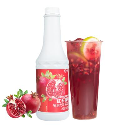 China High Quality Glucose OEM Better Taste Red Pomegranate Syrup Flavor Drink Concentrate Fruit Syrup Bubble Tea for sale