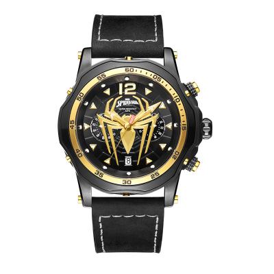 China New Fashionable Men's Luxury Quartz Auto Date Watches Daily Student Waterproof Wrist Watches Cartoon Spider Design Leisure Watch Fashion for sale