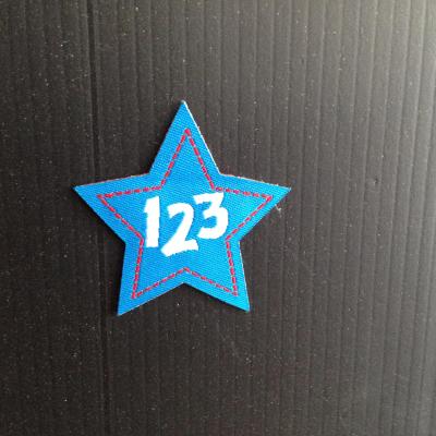 China Hot Wholesale Cheap High Quality Viable Factory Direct New Custom Star Woven Patch for sale