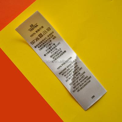 China Hot Wholesale High Quality Nontoxic Cheap Custom Satin Printed Labels for sale