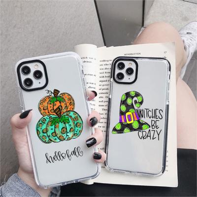 China Creative Anti-fall Helloween Phone Cover For iPhone 13 Transparent TPU Band Case For iPhone 13 pro 12 11 Max XS Max XR for sale