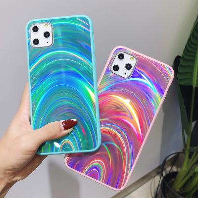 China Hot Selling IDS Laser Rainbow Phone Case TPU Back Cover Dirt-resistant Phone Bumper Case For iPhone 11 Pro Max for sale