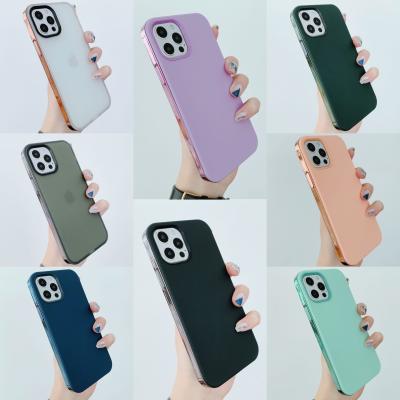 China Dirt-resistant / Anti Scratch / Shockproof Plating Luxury Phone Bumper Case For iPhone 13 Matte Back Cover Mobile Case For iPhone 13 Pro Max 12 Pro Max for sale