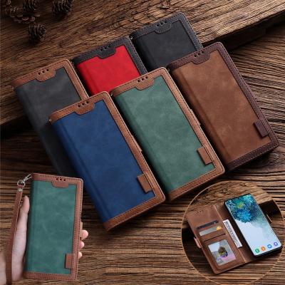 China Phone Strap PU Leather Case for iPhone 12 pro Max Flip Card Slots Holder Strap Cell Phone Cover for iPhone 13 pro Max 11 pro Max for sale