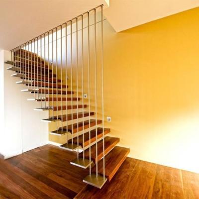 China Ebest Modern Stinger Staircase Mono Class Wood Stairs Header Stair Parts Floating Stair Parts Floating for sale