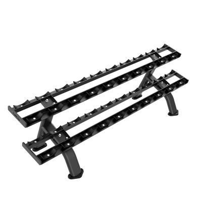 China Home Use Free Weight Gym Equipment Dumbbell Rack 2 Tier Frame for sale