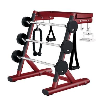 China Modern Design Gym Fashion Training Equipment Multi Functional Barbell Set With Storage Rack for sale