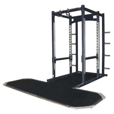 China New Style Fitness Equipment Factory Price Weightlifting Luxury Power Squat Cage Squat Rack With Platform for sale