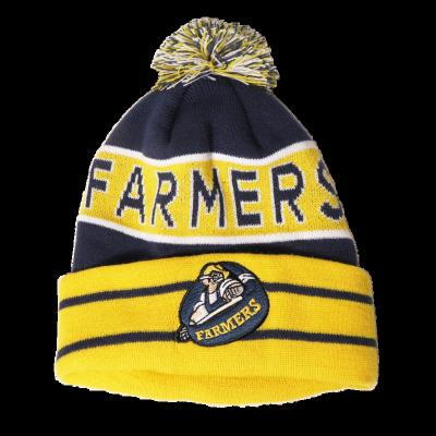 China .Quick Dry Blus Breathable Dark Yellow Classic Blend Clubs Teams Schools Activity Beanie Hats for sale