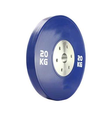 China Wholesale Chromed Ring Plate Competition Bumper Plate Steel Bumper Color Customized Solid Rubber Weightlifting Plates for sale