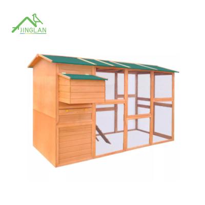 China Breathable Chicken Cage Large Hen Cage Outdoor Wooden With Removable Internal Divider And Openable Roof for sale