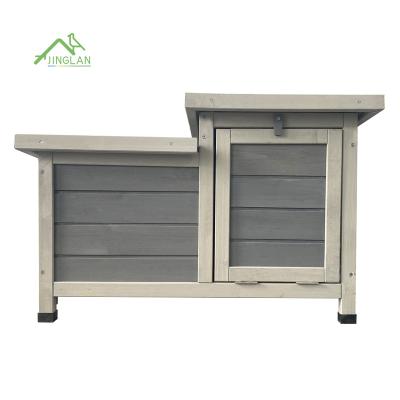 China Breathable Waterproof Grayish Medium Size Rabbit Hutch Customizable Easy To Clean Easy To Assemble for sale