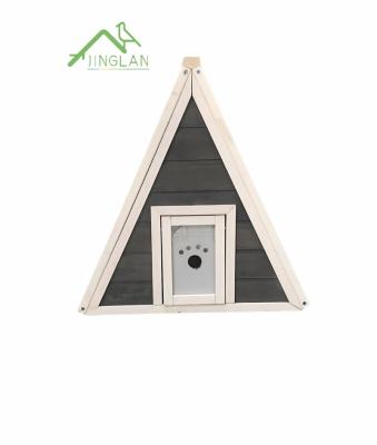 China 2021 New Viable Triangle Pet House Wooden Cat Cage Outside New Design for sale