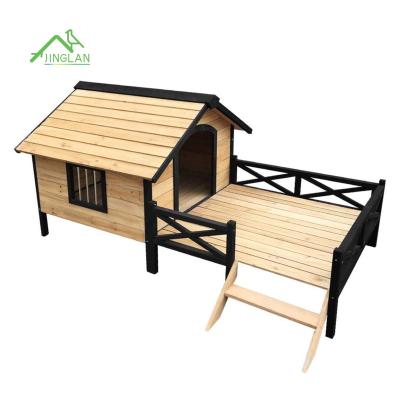 China Outdoor Wooden Puppy Pet House Dog Kennel Breathable Facilities Extra Large for sale