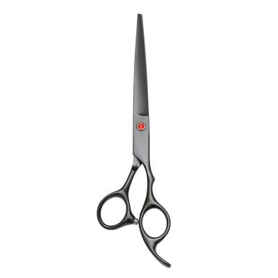 China Durable 7 Inch Stainless Steel Curved Blade Professional Pet Grooming Scissors Set For Dogs for sale