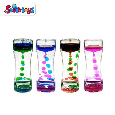 China Novelty Toys Game Sensory Moving Person Toy Children Activity Desk Top Assorted Colors Liquid Motion Timer for sale