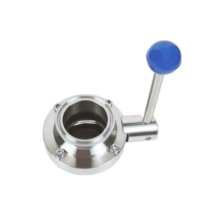 China Beer Connection Clamp Stainless Steel Epdm Silicon Manual Tri Clamp Butterfly Valve for sale