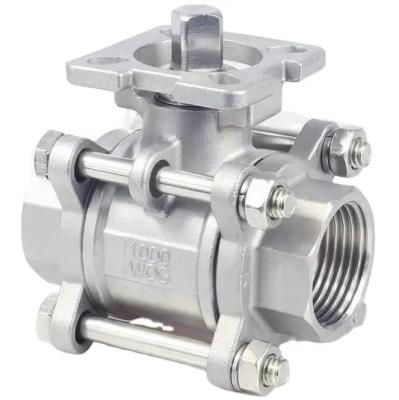 China Casting 3PCS Stainless Steel 1000 Wog Ball Valve for Petrochemical Industry for sale