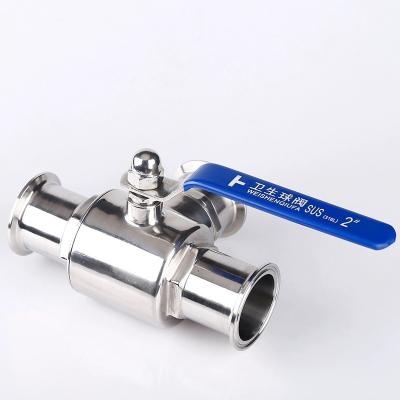 China Sanitary Stainless Steel 304 316 316L Tri Clamp 3-Way Sanitary Ball Valve Type T Type L for sale