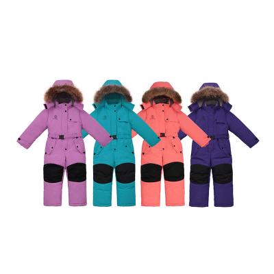 China Custom Made Kids Ski Suit High Quality Waterproof Breathable Brand One Piece Ski Jumpsuit for sale