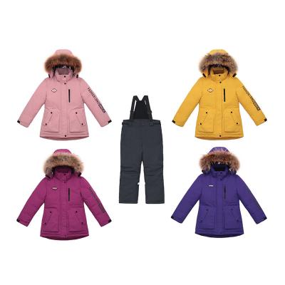 China Girl 10 Snow White Windproof One-Piece Suit Children Winter Ski Wear Ski Suit Children Breathable Small for sale