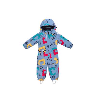 China Breathable Kid Skiing Overalls Kids One Piece Skiing Suit Windproof One Piece for sale