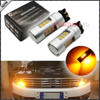 China Amber Error Free PWY24W PW24W LED Bulbs For Audi A3 A4 A5 Q3 Golf DC Front Turn Signal Lights DRL P-002 VW MK7 for sale