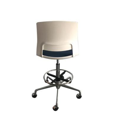 China Modern Swivel Folding Training Conference Room Computer Office Staff Comfortable Staff Chair Black White Office Chair for sale