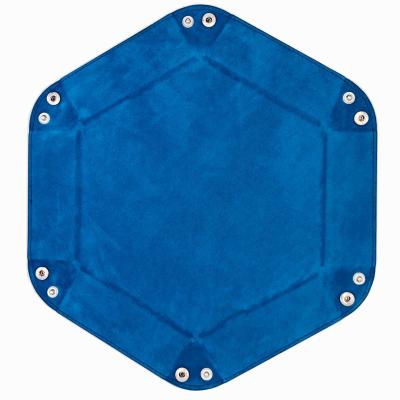 China Die Cut Leather Square Tray Dice For Game Box Hexagon Coin Folding PU Caeses Tray Box New Design Dies Holder for sale