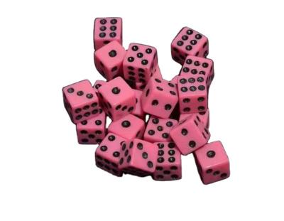 China Game Playing Dice 8 mm Die Cut Plastic Blank Game Die Cut Standard Hexagon Dice For Birthday Parties Board Game for sale