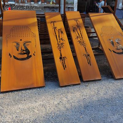 Cina SGS Modern Decorative Metal Garden Products Laser Cut Corten Steel Panels in vendita