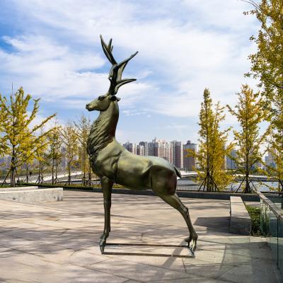 China Da escultura exterior do metal do ferro fundido do jardim de Gnee estátua de bronze dos alces à venda