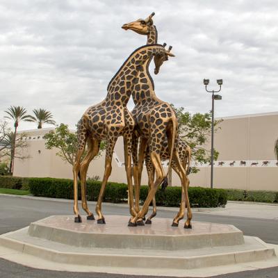 Cina Giardino bronzeo della scultura bronzea realistica della giraffa di H130cm il grande scolpisce decorativo in vendita